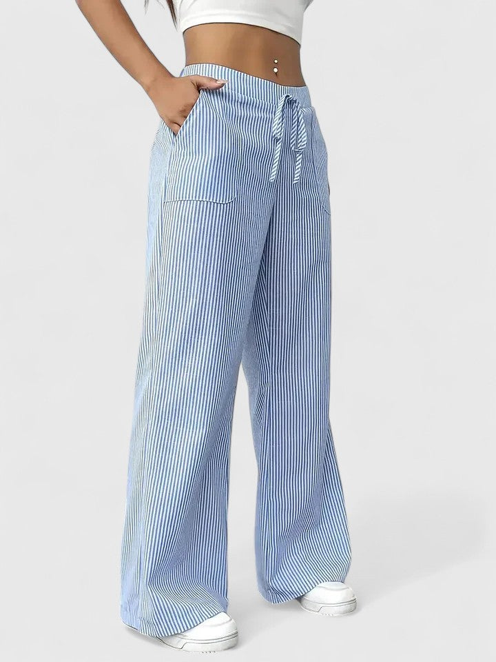 Mirella Drawstring Wide Leg Trousers
