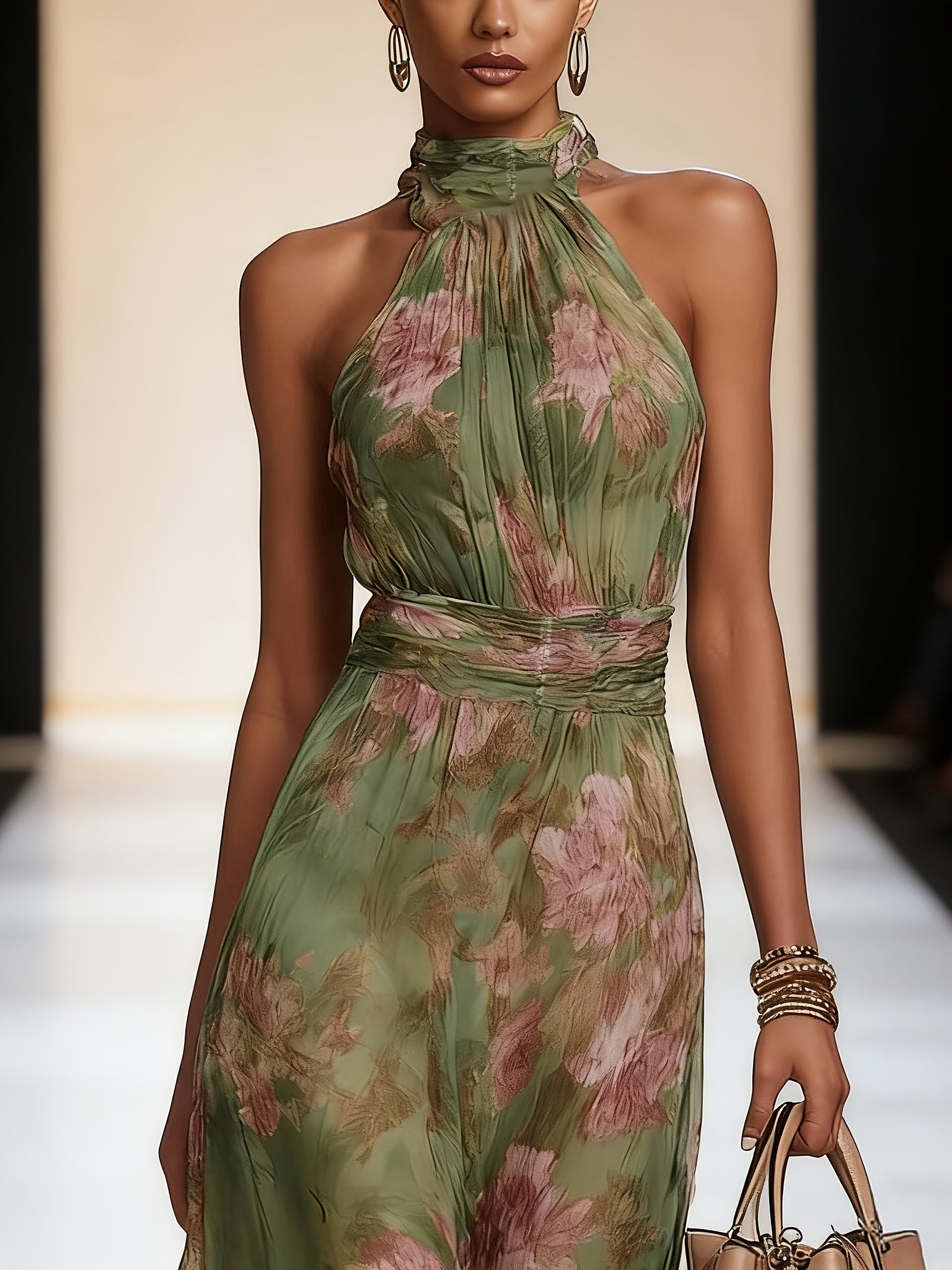 Savannah | Halter Neck Maxi Dress