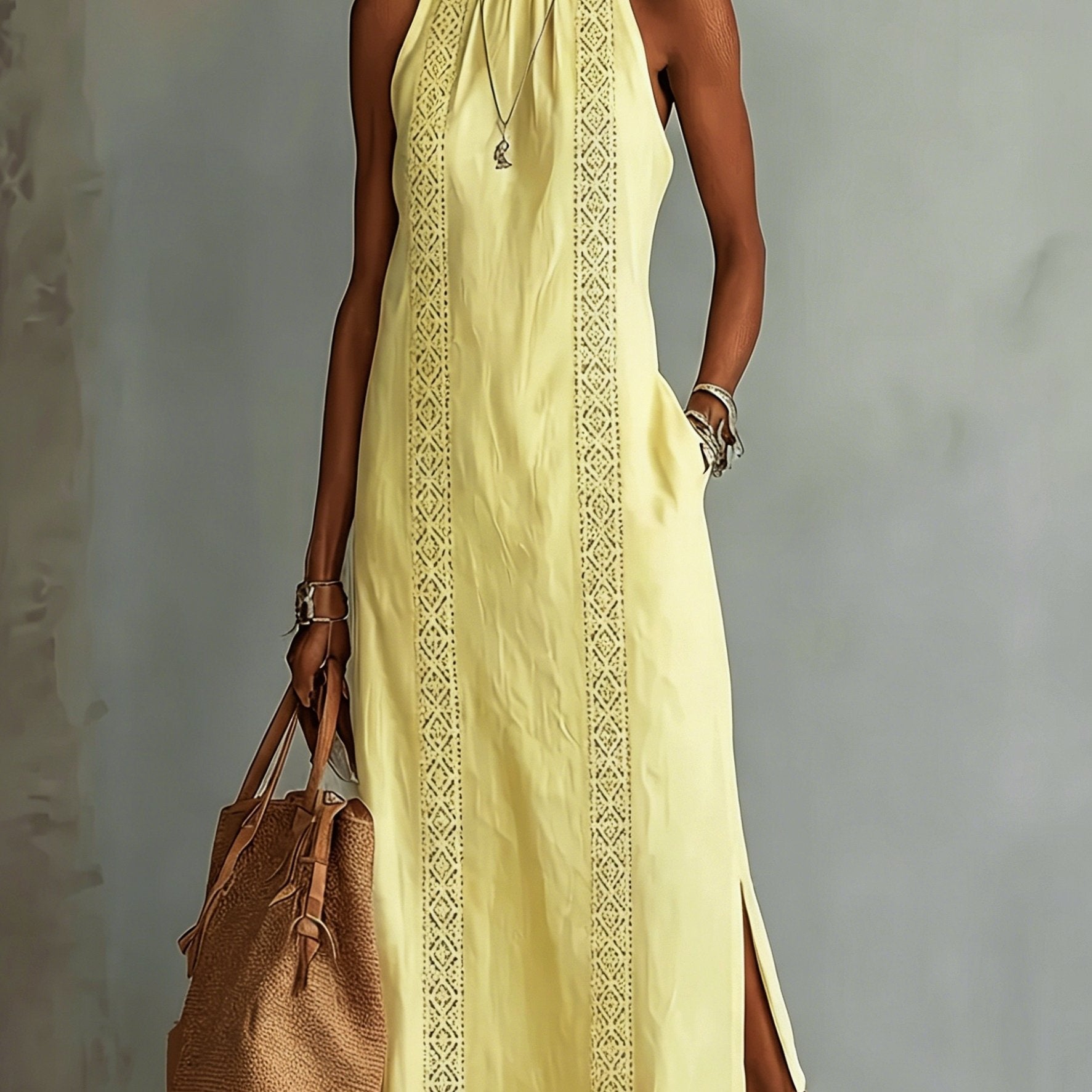 Victoria | Halter Neck Maxi Dress