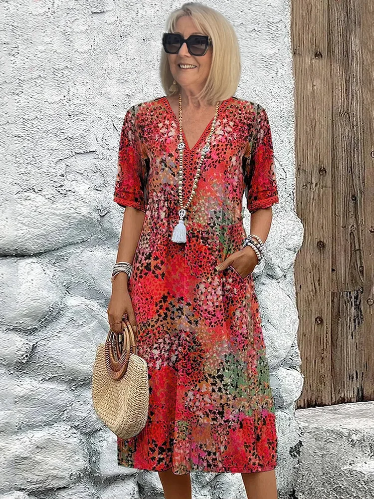 Rochelle | Printed Midi Dress