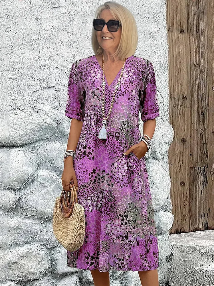 Rochelle | Printed Midi Dress