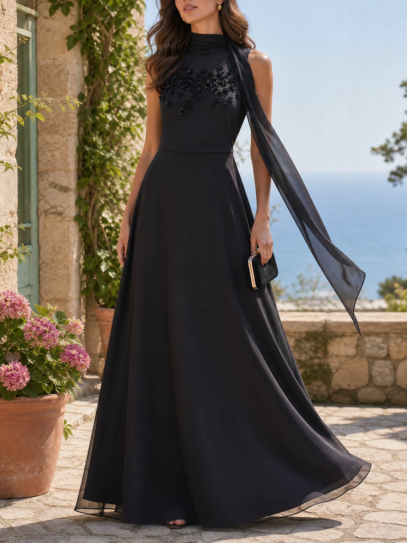 Chloe | High Neck Sleeveless Dress
