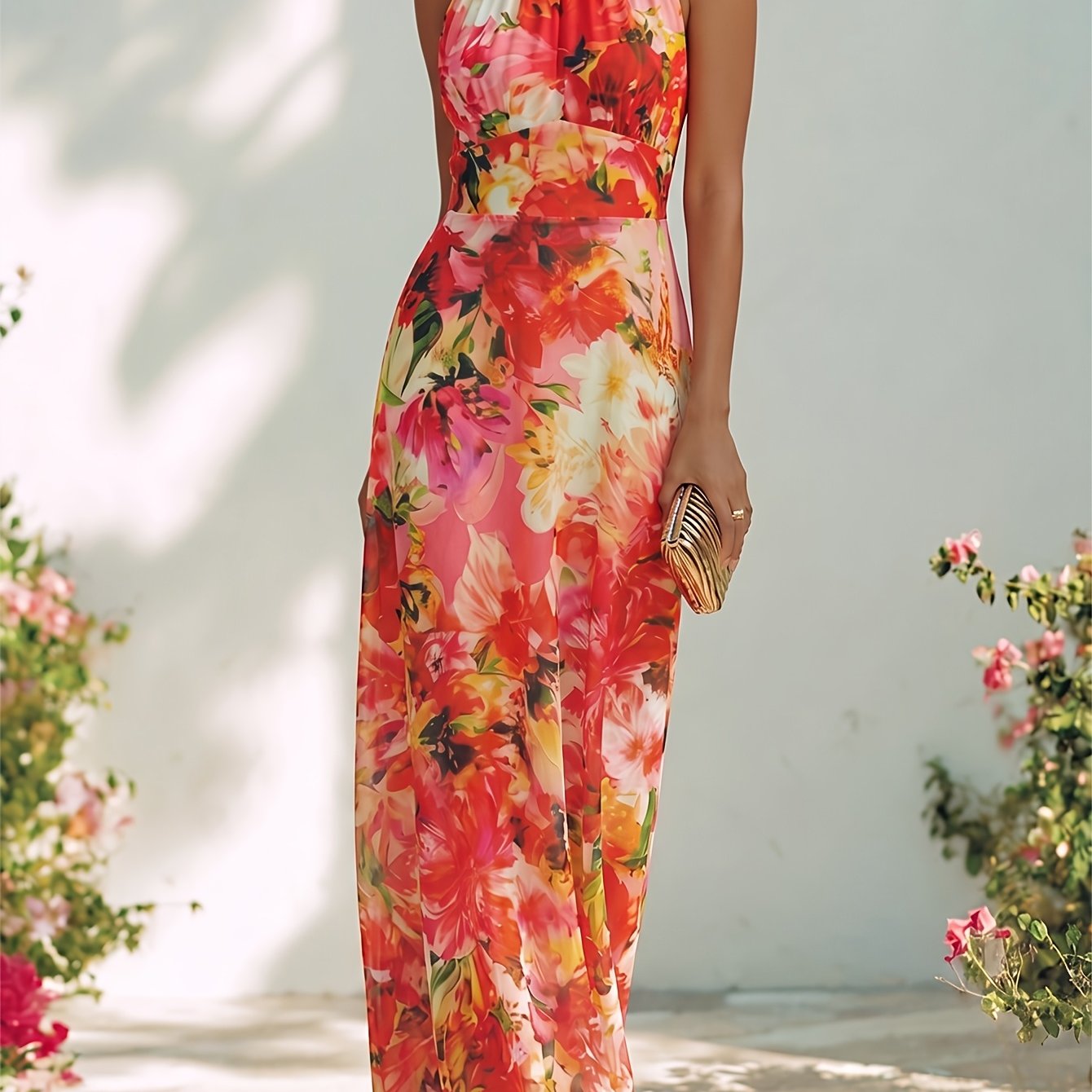 Addison | Halter Neck Maxi Dress