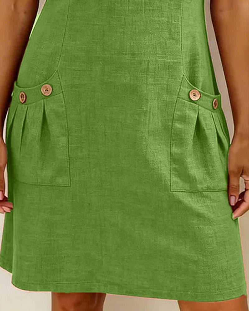 Patricia | Cotton Dress with Zipper Pocket