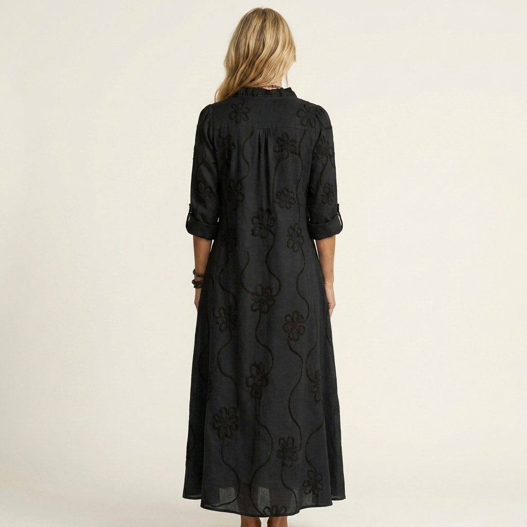 Mariam | Maxi Dress with Floral Embroidery