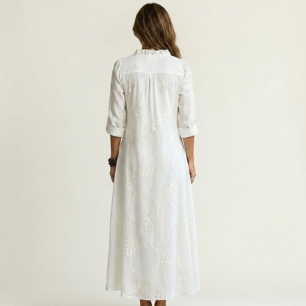 Mariam | Maxi Dress with Floral Embroidery
