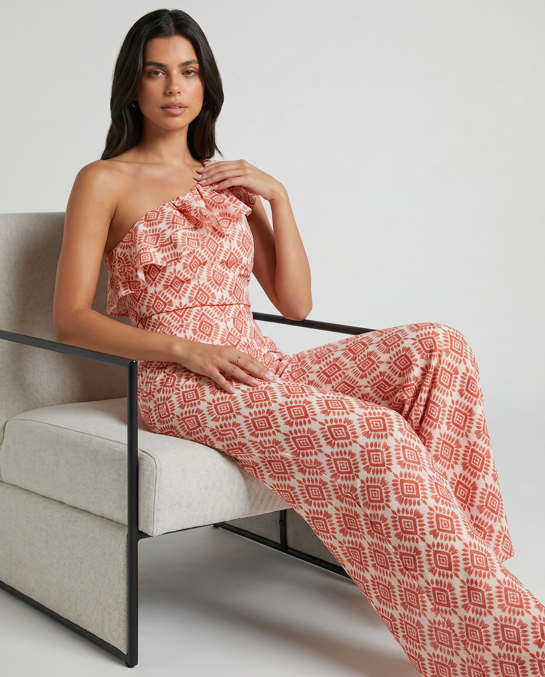 Jimena | Geometric Print Jumpsuit for Spring