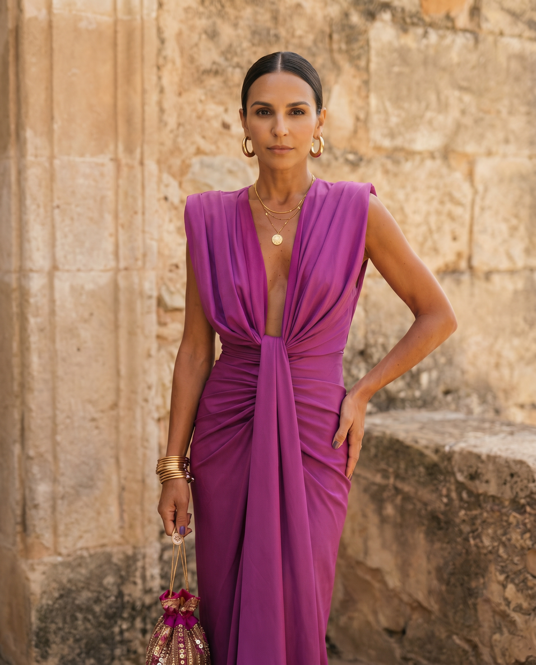 Selena | Bold Draped Dress